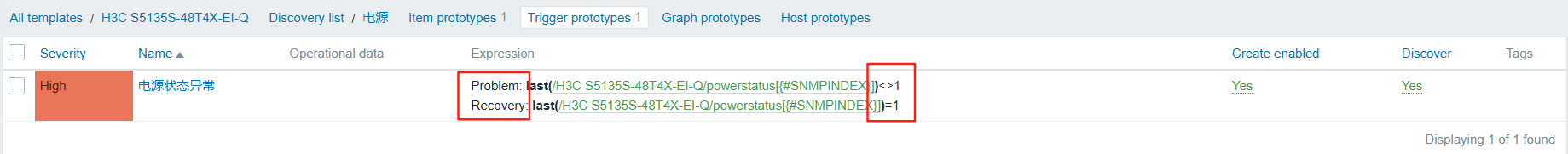 1.41 电源告警添加触发器完成